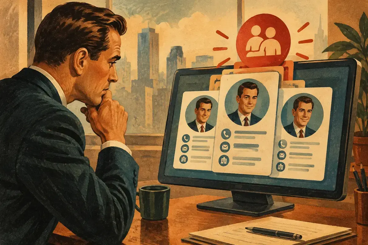 What causes duplicate CRM records in B2B?